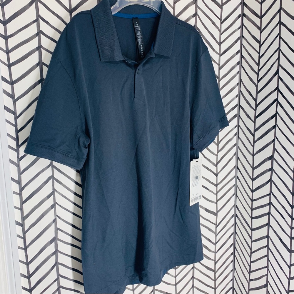 🔸 lululemon tech pique polo shirt new obsidian - Picture 2 of 8